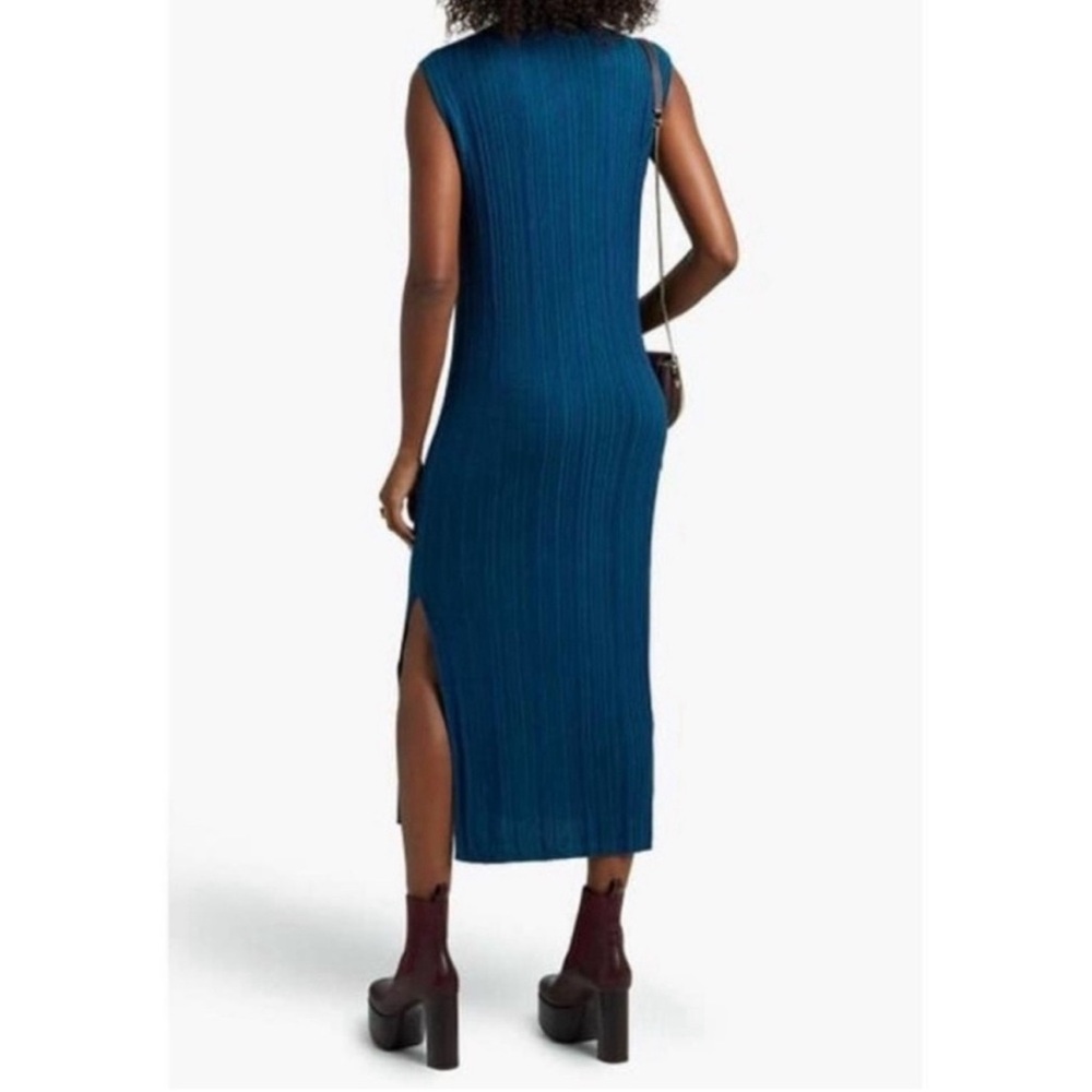 Naadam Ribbed Silk Cashmere Sleeveless Midi Sweater Dress - Picture 2 of 10